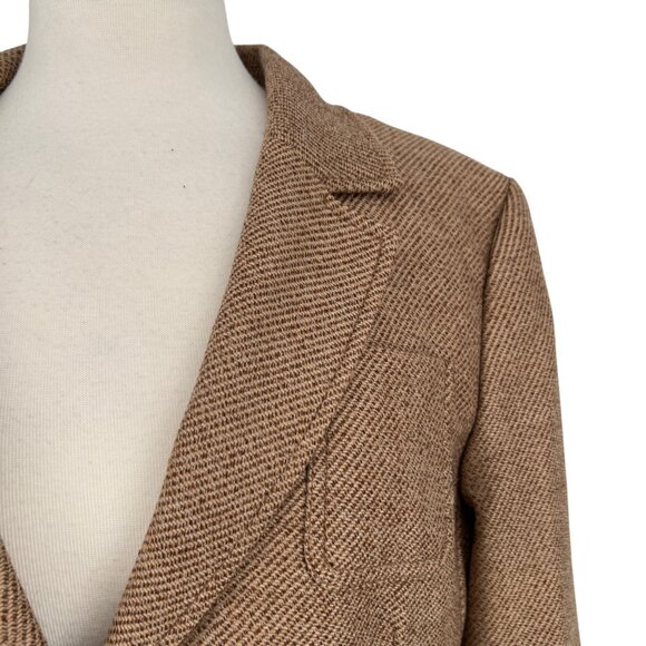 J.Crew Shrunken Fit Wool Blazer Jacket in Tan Size 14 - Picture 3 of 13